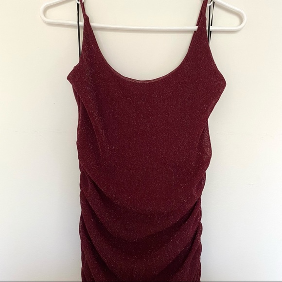 Fashion Nova Red Sparkle Midi Dress - Size XL - Picture 9 of 10